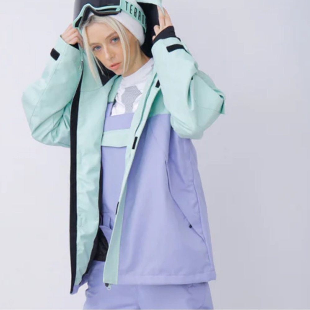 NWT Snowverb Alpine Ranger Snow Jacket Coat Size M Green Purple Hooded Index